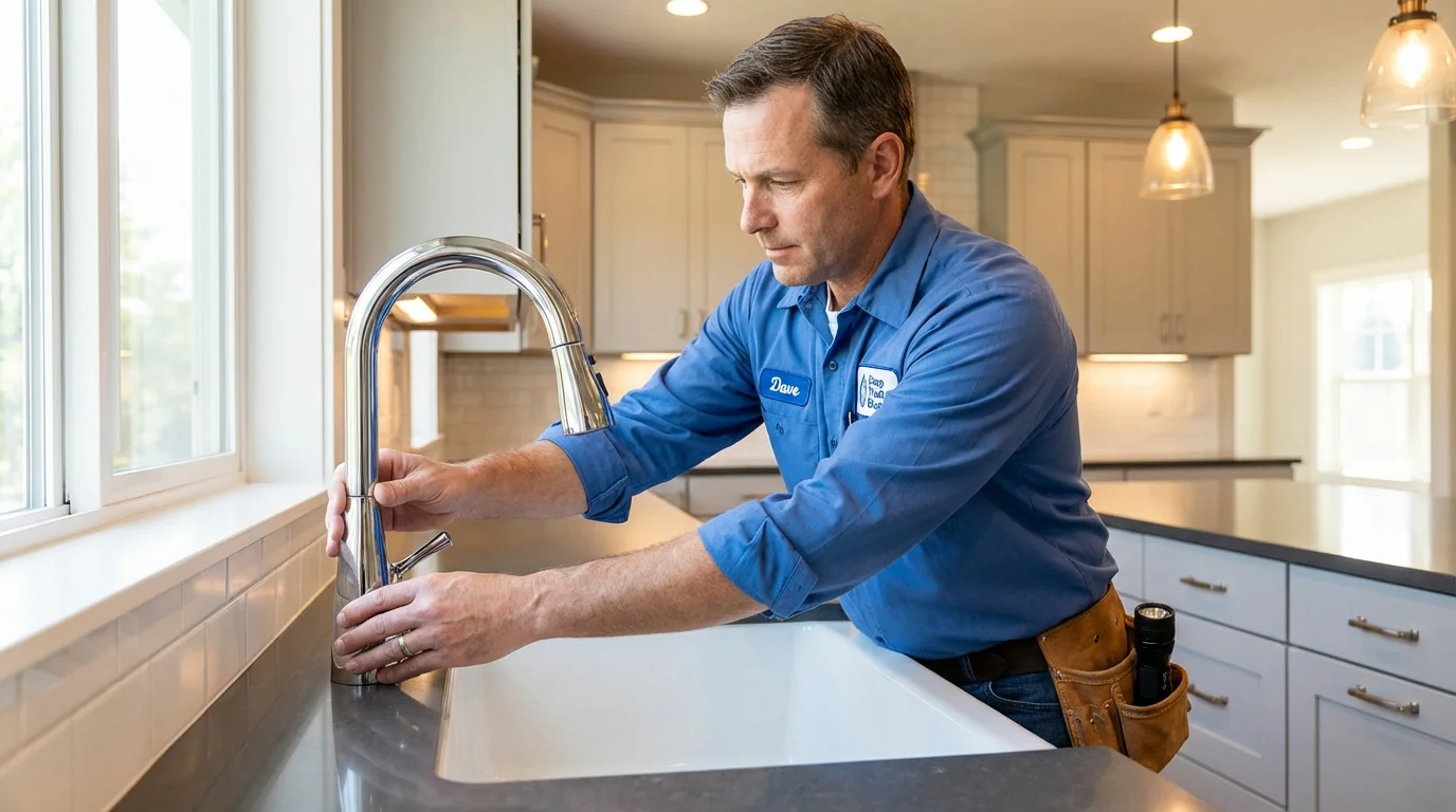 Kitchen faucet installation by Johns Plumbing LLC in Edison